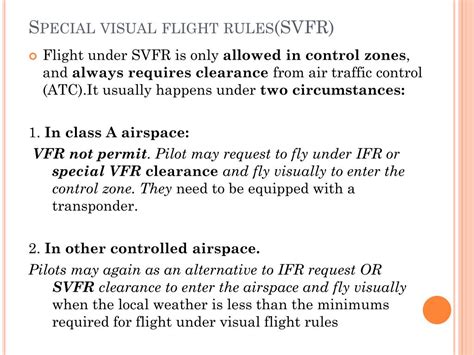 Special visual flight rules .
